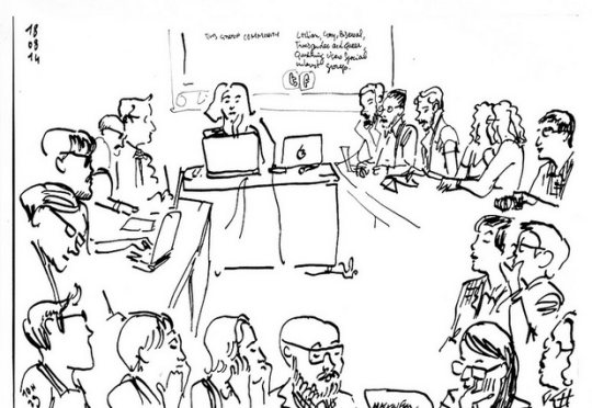 IFLA LGBTQ Users SIG First Business Meeting Sketch by Frédéric Malenfer.